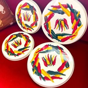 Vintage stove covers set of 4